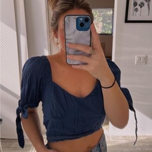 SOLD Lovers + Friends cropped blouse